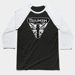 Papa Hash Apparel: Triumphant Skull B & W Baseball T-Shirt